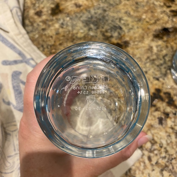 IKEA Retro Turquoise MCM Blue Polka Dot Glasses - Picture 4 of 4